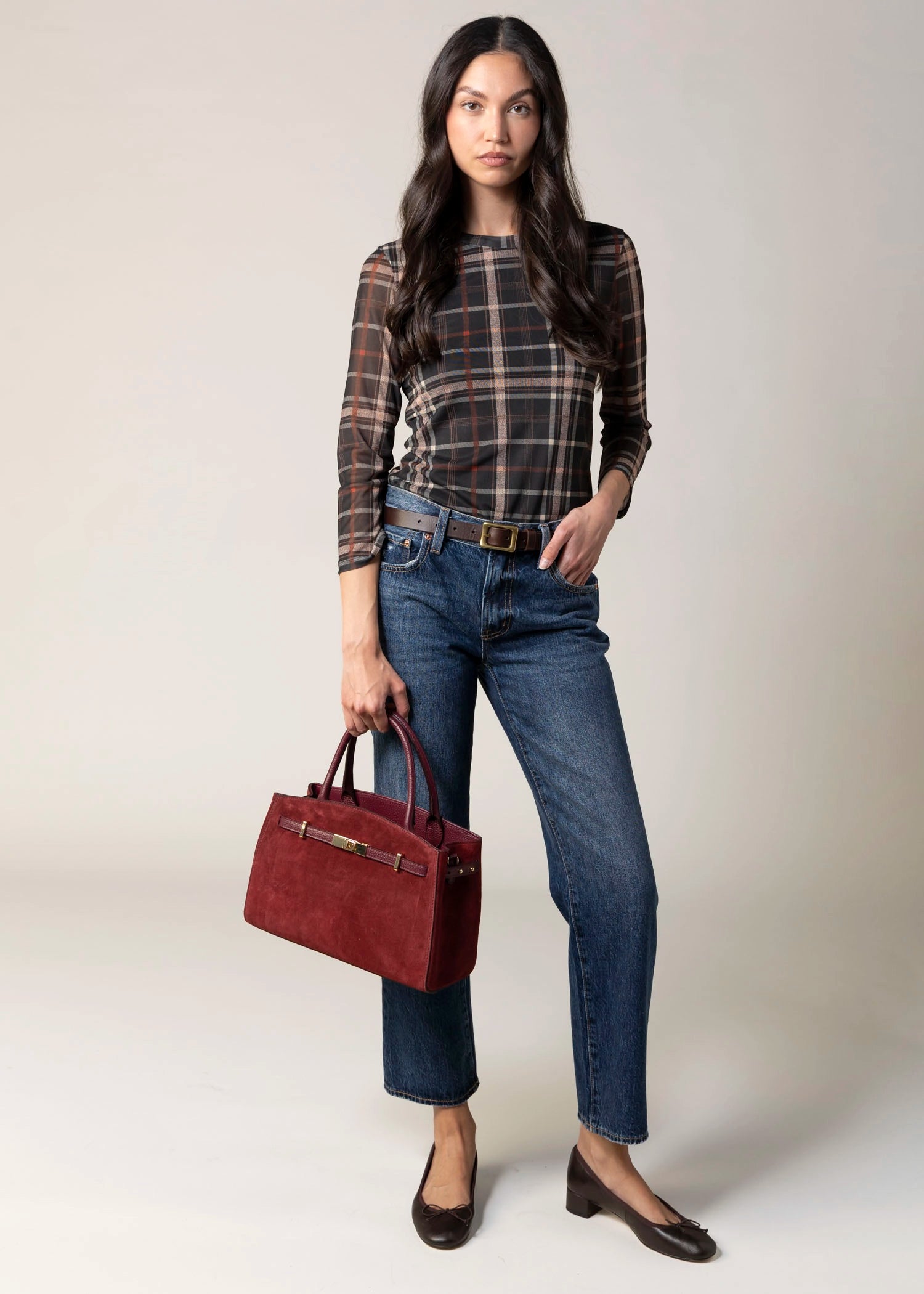 swatch_Burgundy fran italian suede handbag
