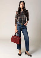 swatch_Burgundy fran italian suede handbag