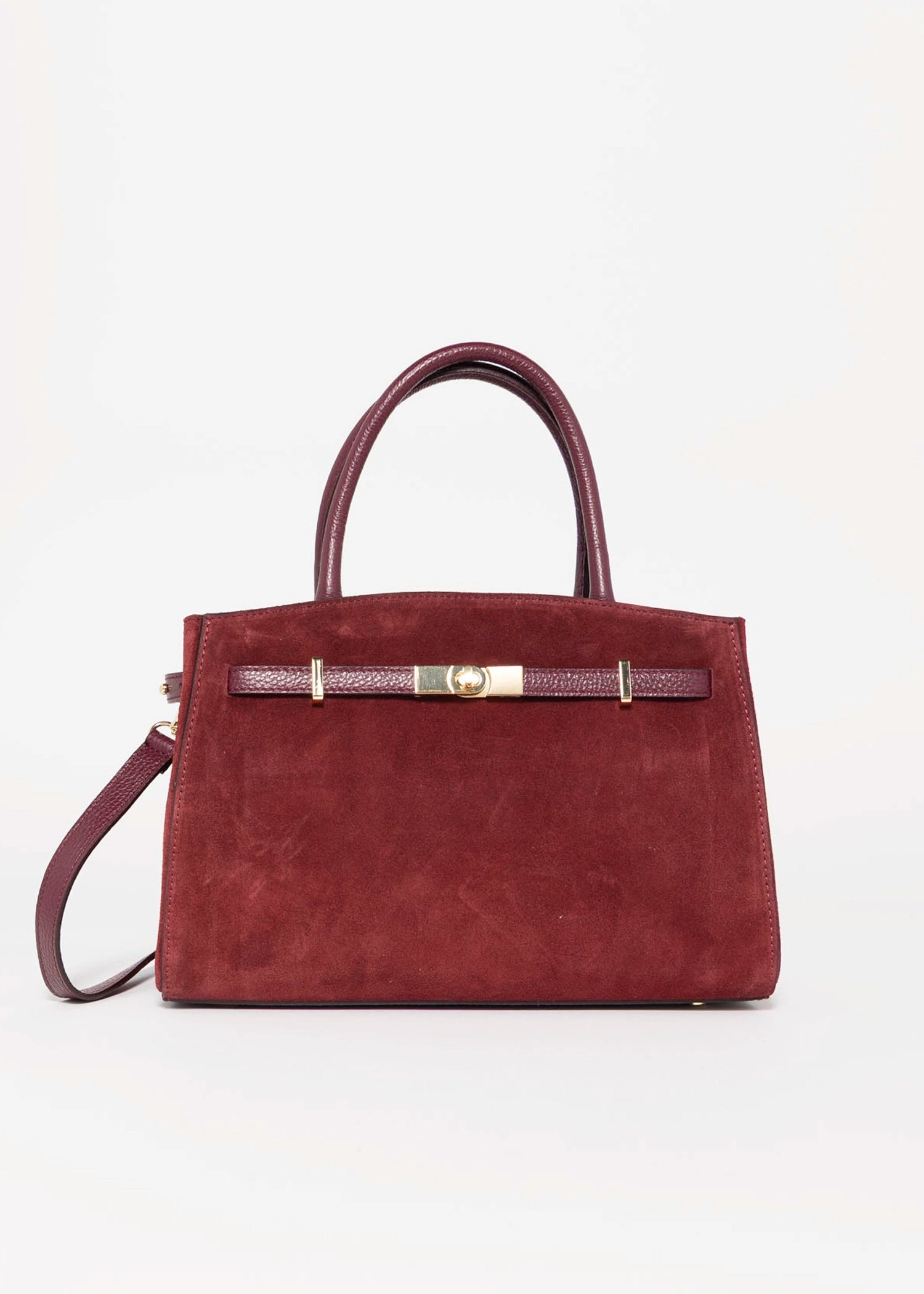 swatch_Burgundy fran italian suede handbag