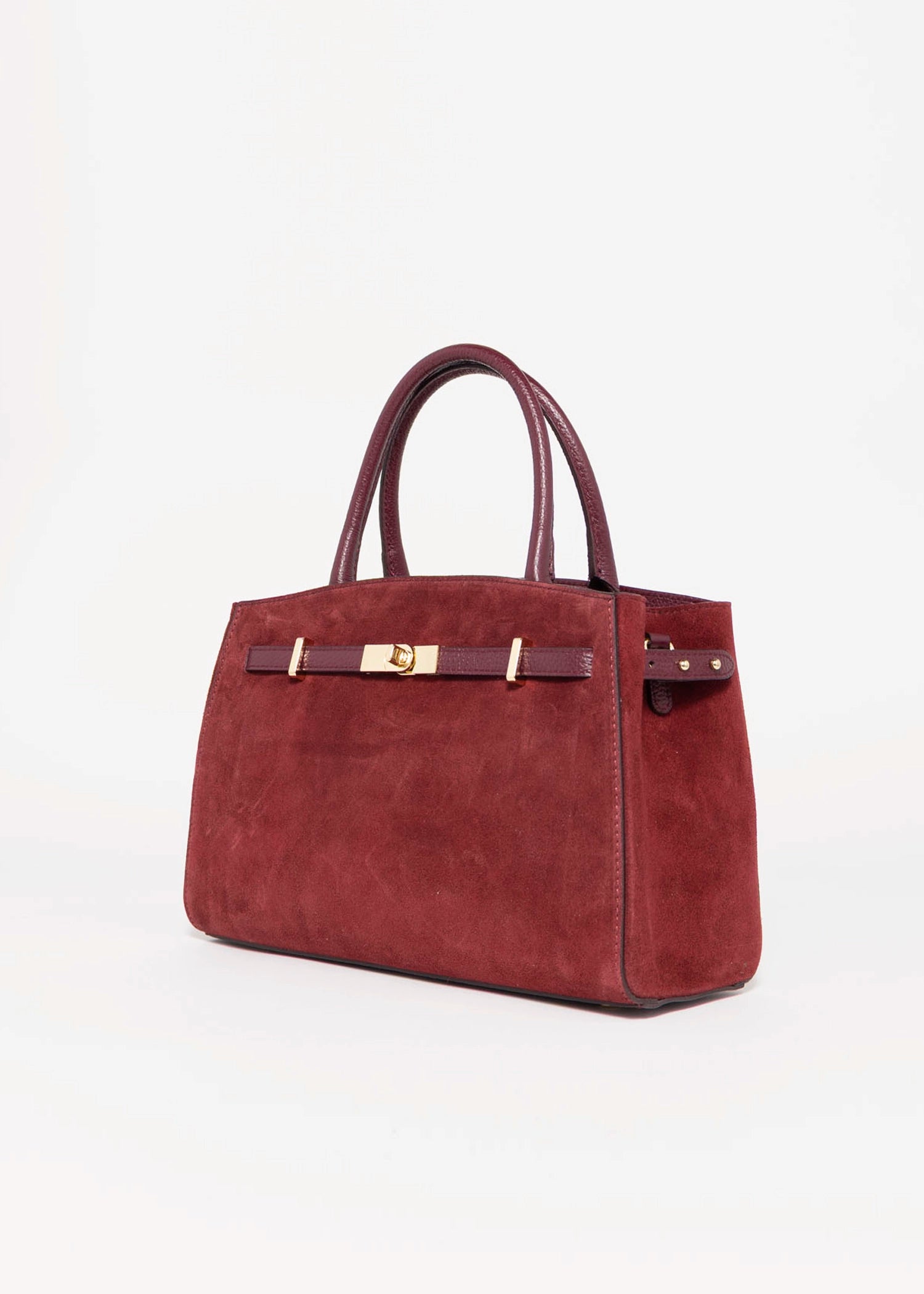 swatch_Burgundy fran italian suede handbag