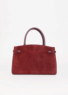 swatch_Burgundy fran italian suede handbag
