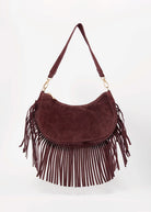 swatch_Burgundy demy italian suede fringe hobo bag