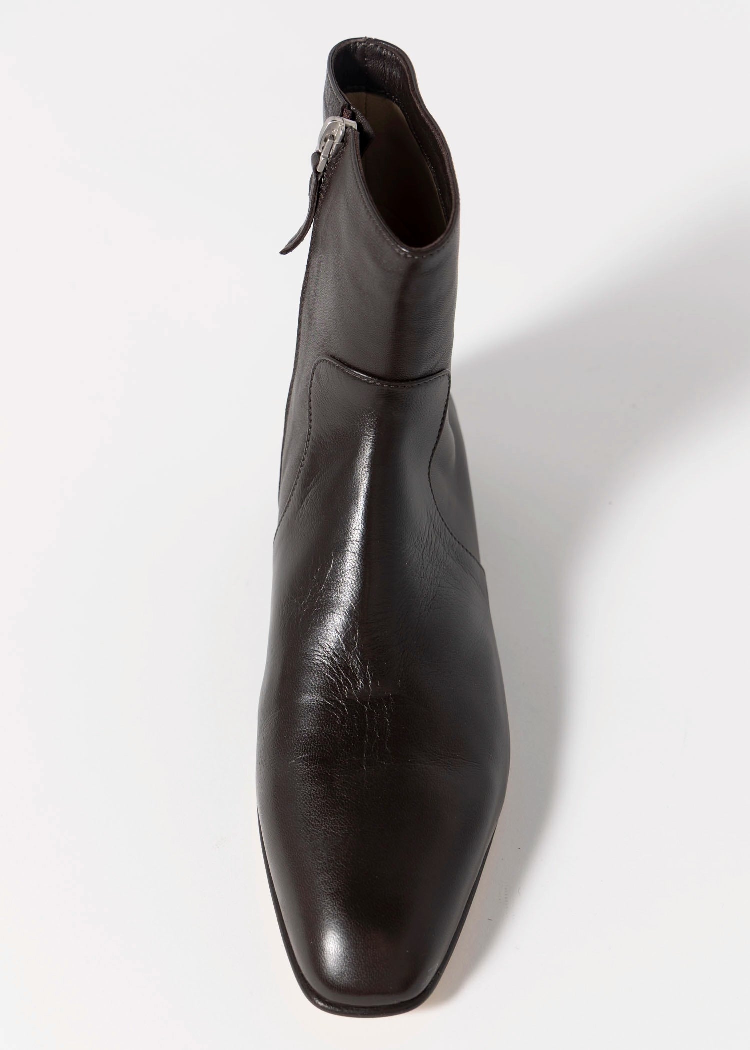 swatch_Coffee Leather pomme d'or zoe flat boot