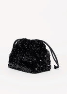 swatch_Black robby sequin drawstring bag