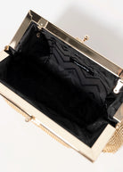 swatch_Gold olga berg zara mesh frame clutch