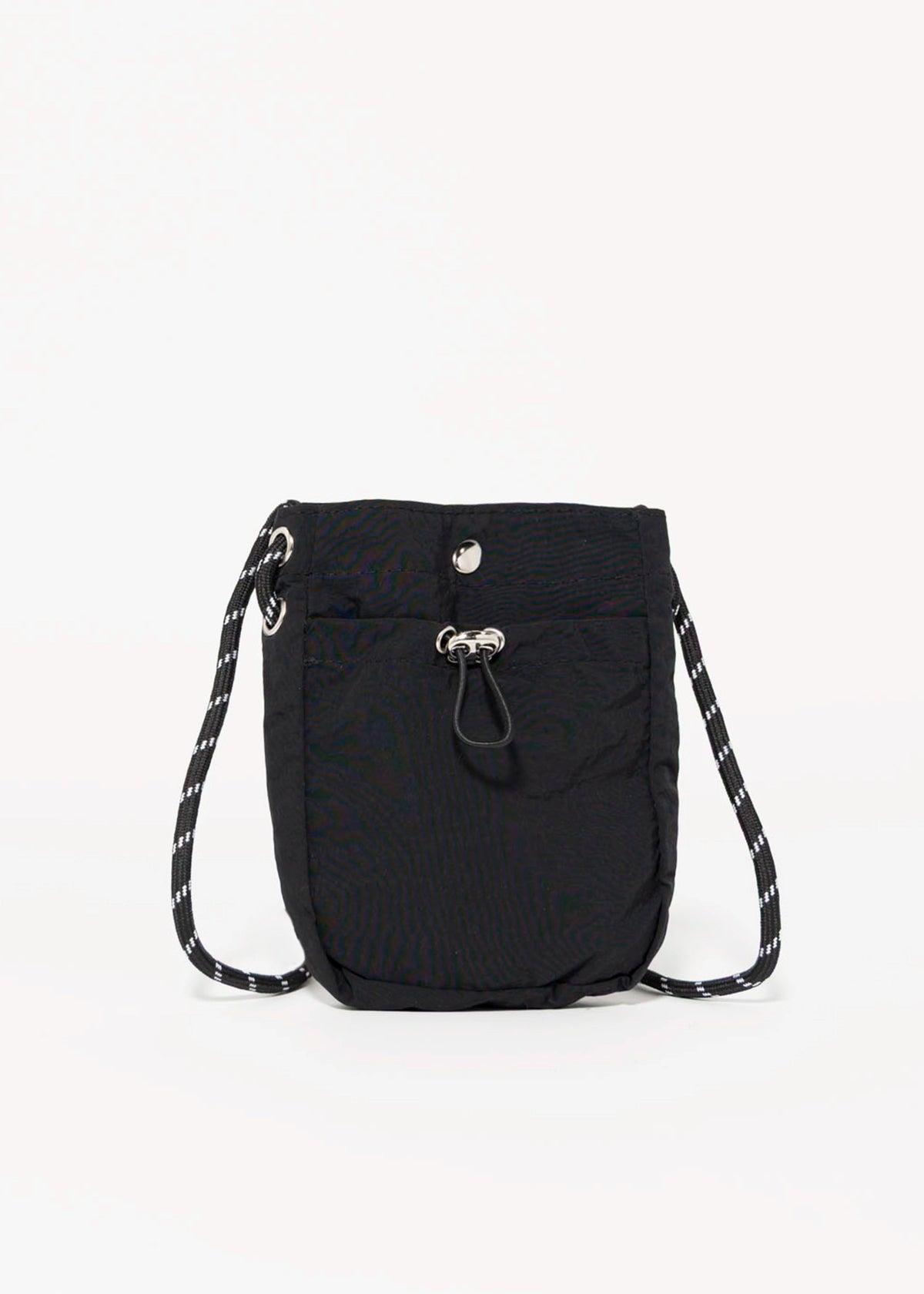 swatch_Black nylon mini crossybody bag