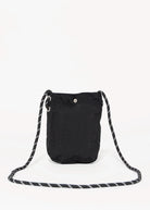 swatch_Black nylon mini crossybody bag