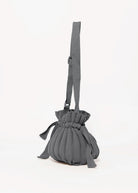 swatch_Grey pleated fabric bucket bag