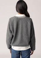 swatch_Dark Heather Grey perfect white tee ziggy oversized sweatshirt