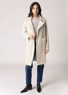 swatch_Ivory/Slate sage the label marceau houndstooth coat