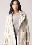 swatch_Ivory/Slate sage the label marceau houndstooth coat