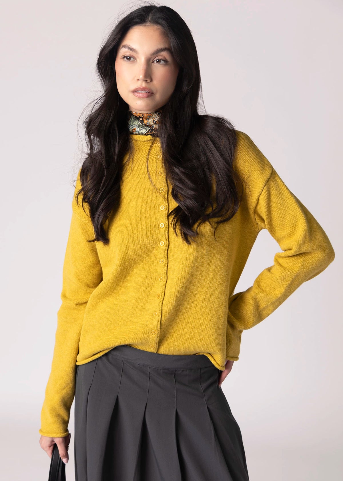 swatch_Chartreuse mod ref marlow roll neck cardigan