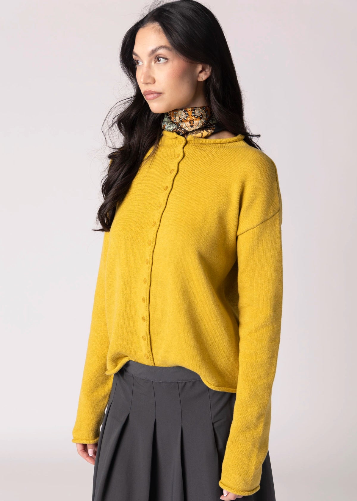 swatch_Chartreuse mod ref marlow roll neck cardigan