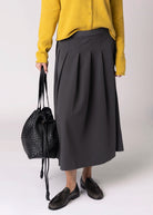 swatch_Charcoal penelope pleated midi skirt