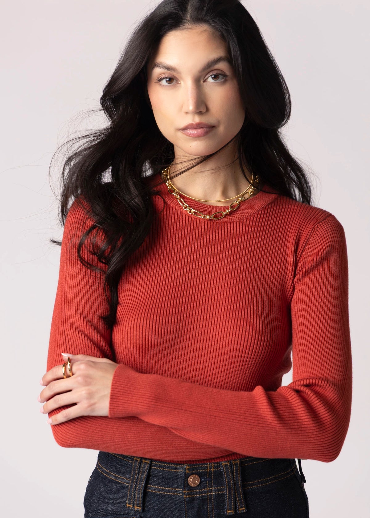 swatch_Poppy long sleeve ribbed sweater