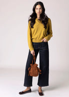 swatch_Mustard lightweight v-neck sweater