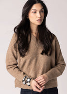 swatch_Camel john and jenn charlie v-neck sweater