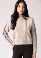swatch_Taupe/Cream sage the label geneva colorblock sweater