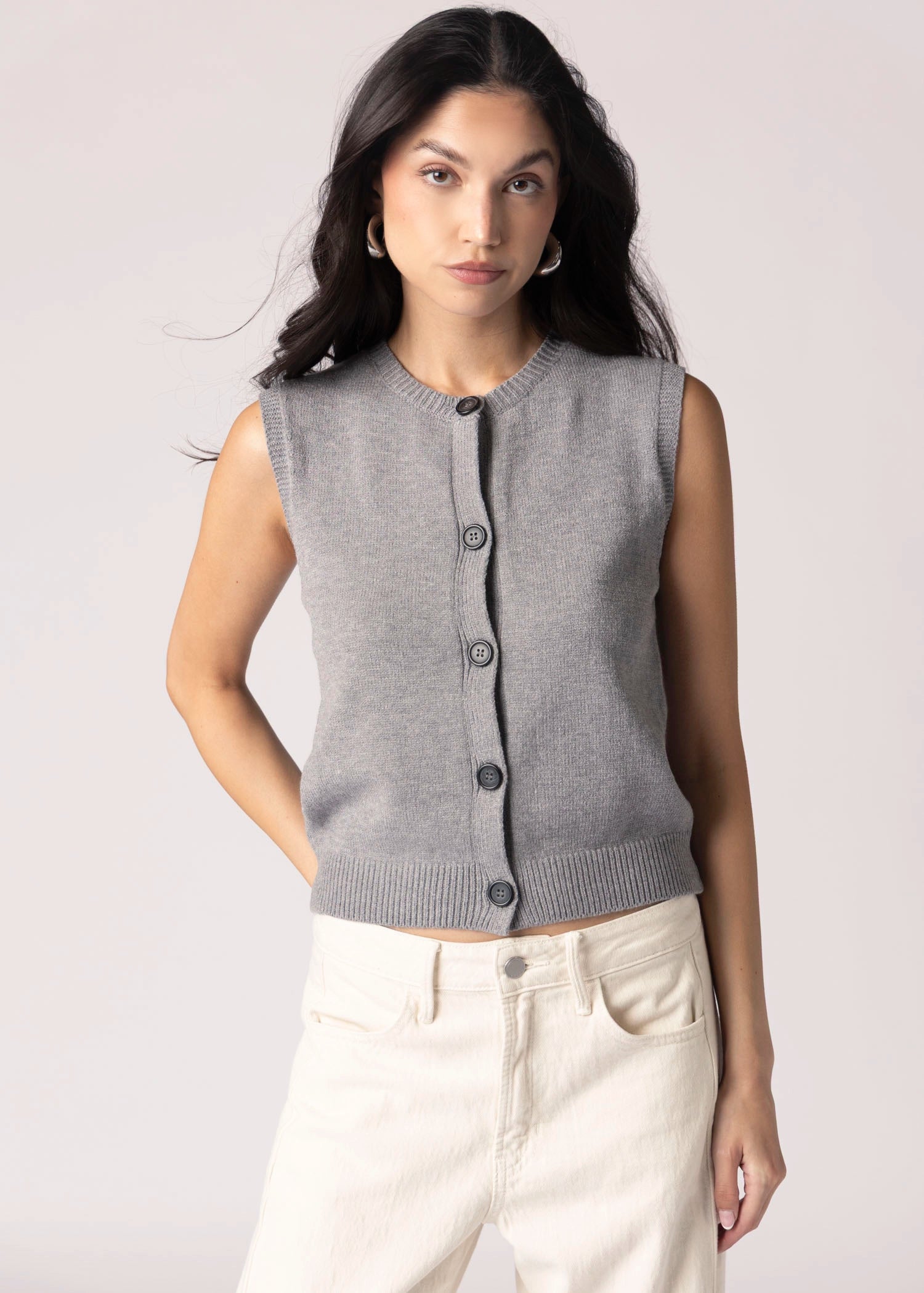 swatch_Grey john and jenn lucie knit vest