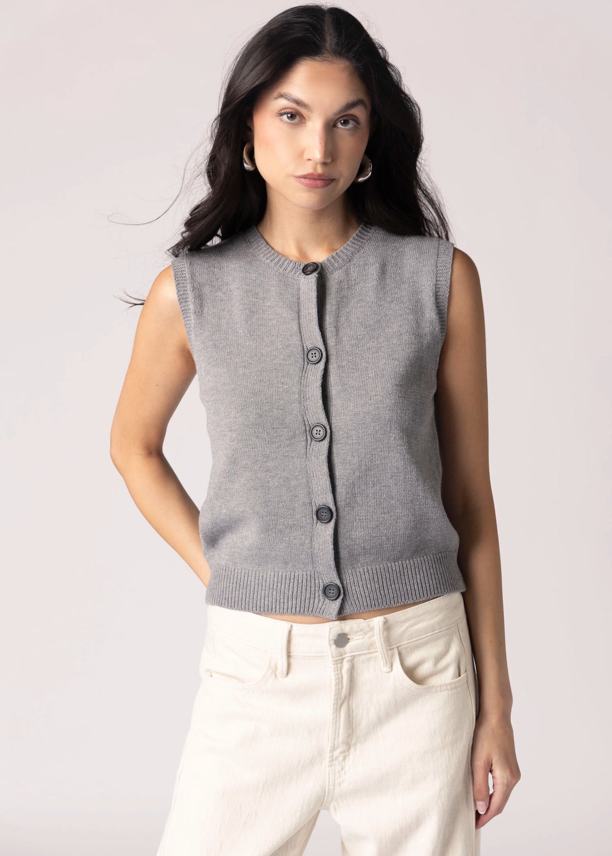 swatch_Grey john and jenn lucie knit vest