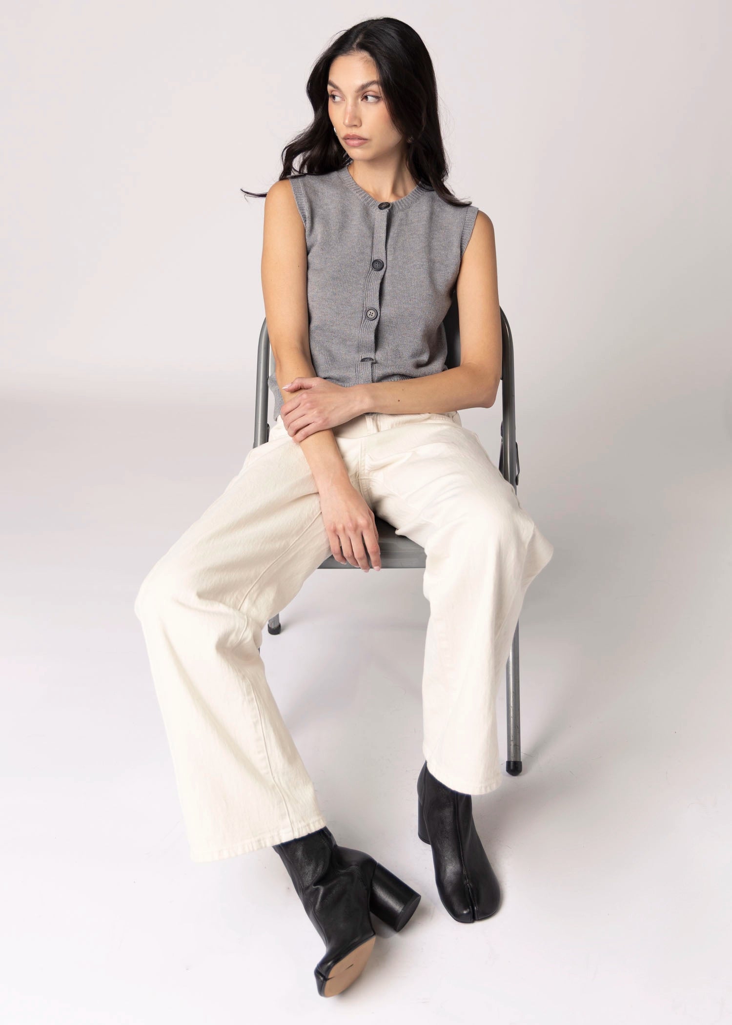 swatch_Grey john and jenn lucie knit vest