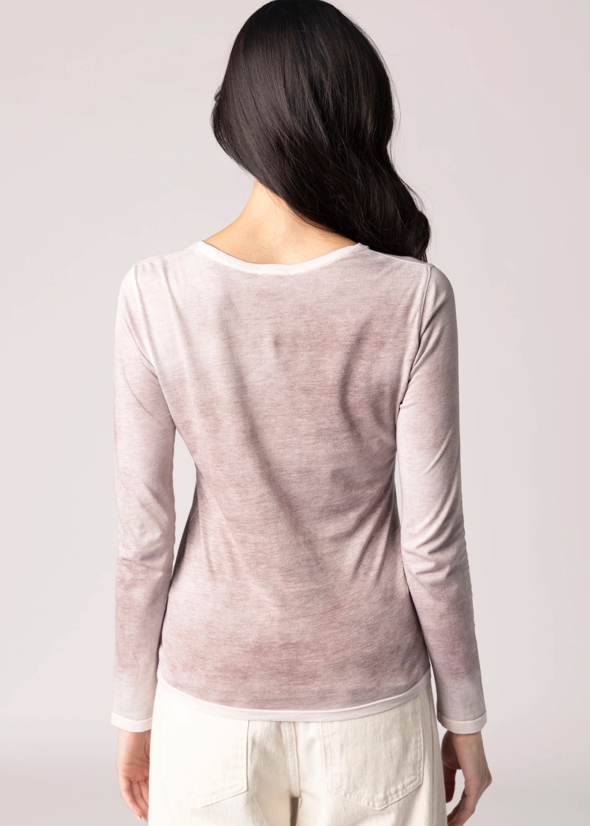 swatch_Brown/Stone patrick assaraf reverse spray pima cotton tshirt