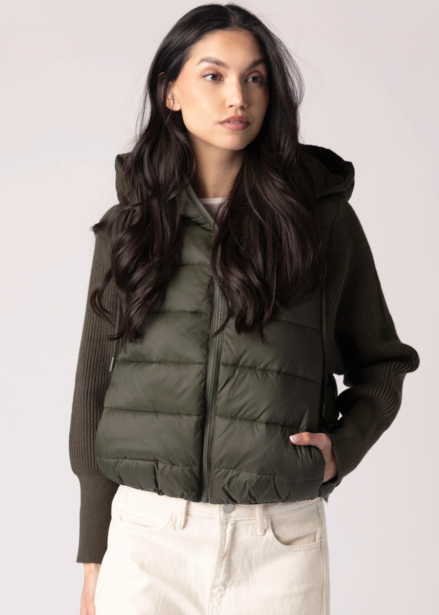 swatch_Dark Green rd style mida quilted puffer jacket