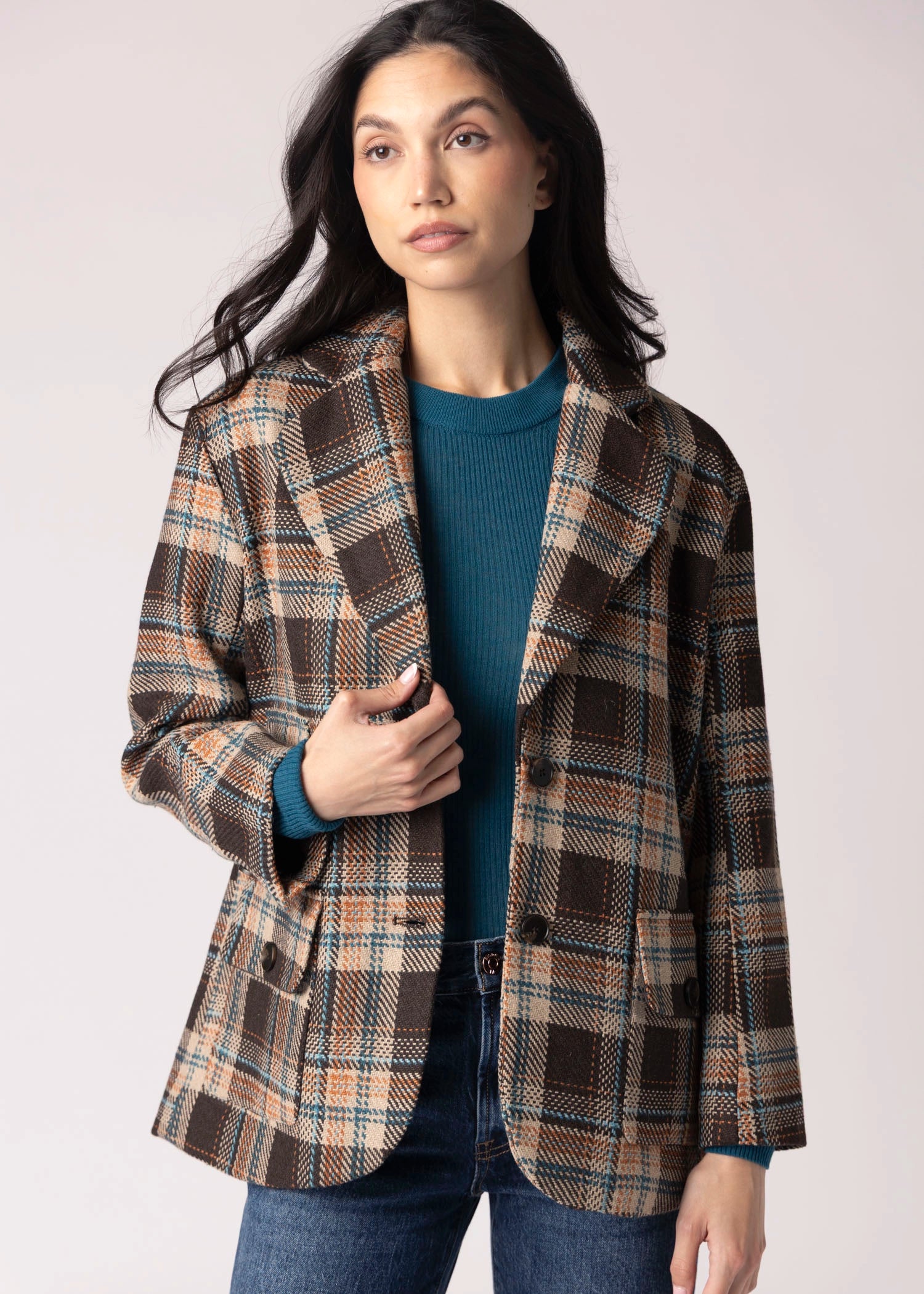 swatch_Brown Plaid john and jenn walter plaid blazer