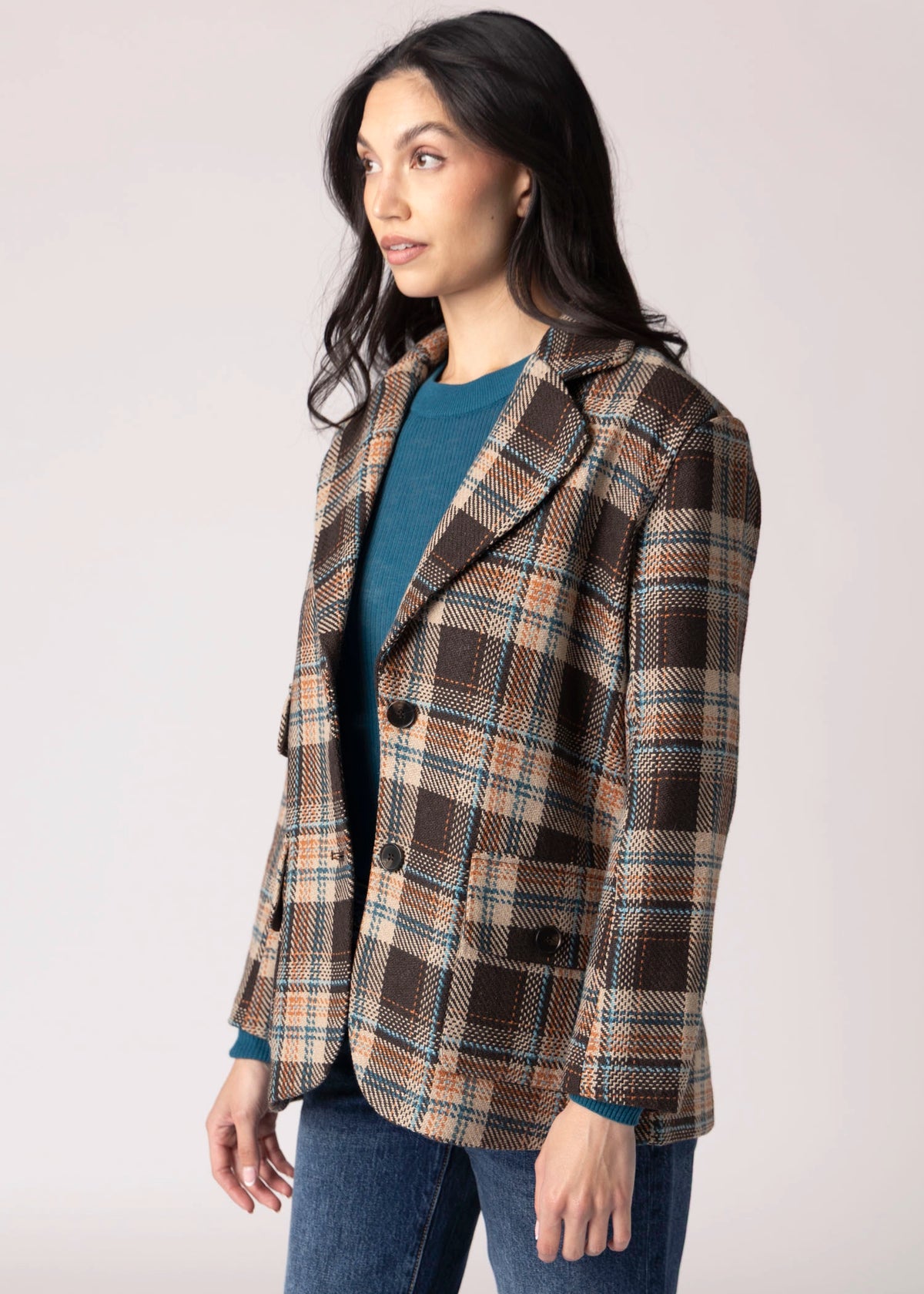 swatch_Brown Plaid john and jenn walter plaid blazer