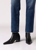 swatch_Black Leather vagabond giselle pointed toe ankle boot