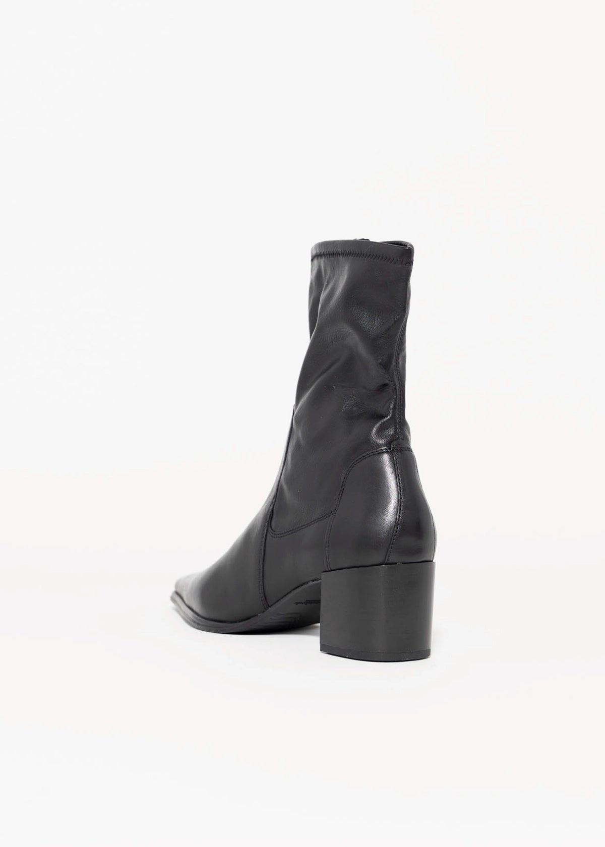 swatch_Black Leather vagabond giselle pointed toe ankle boot