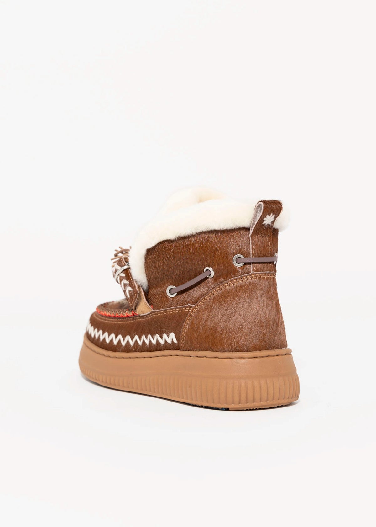 swatch_Camel Haircalf nanku l'idea shearling lined booties