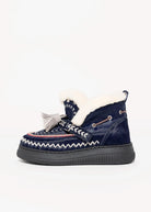 swatch_Navy Haircalf nanku l'idea shearling lined booties