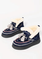 swatch_Navy Haircalf nanku l'idea shearling lined booties