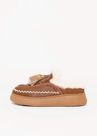 swatch_Camel Haircalf nanku l'idea shearling lined mule