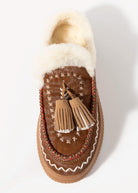 swatch_Camel Haircalf nanku l'idea shearling lined mule