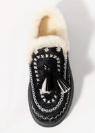 swatch_Black Haircalf nanku l'idea shearling lined mule