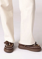 swatch_Coffee Haircalf nanku l'idea shearling lined mule
