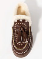 swatch_Coffee Haircalf nanku l'idea shearling lined mule