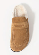 swatch_Tan Suede nova roma shearling lined clog