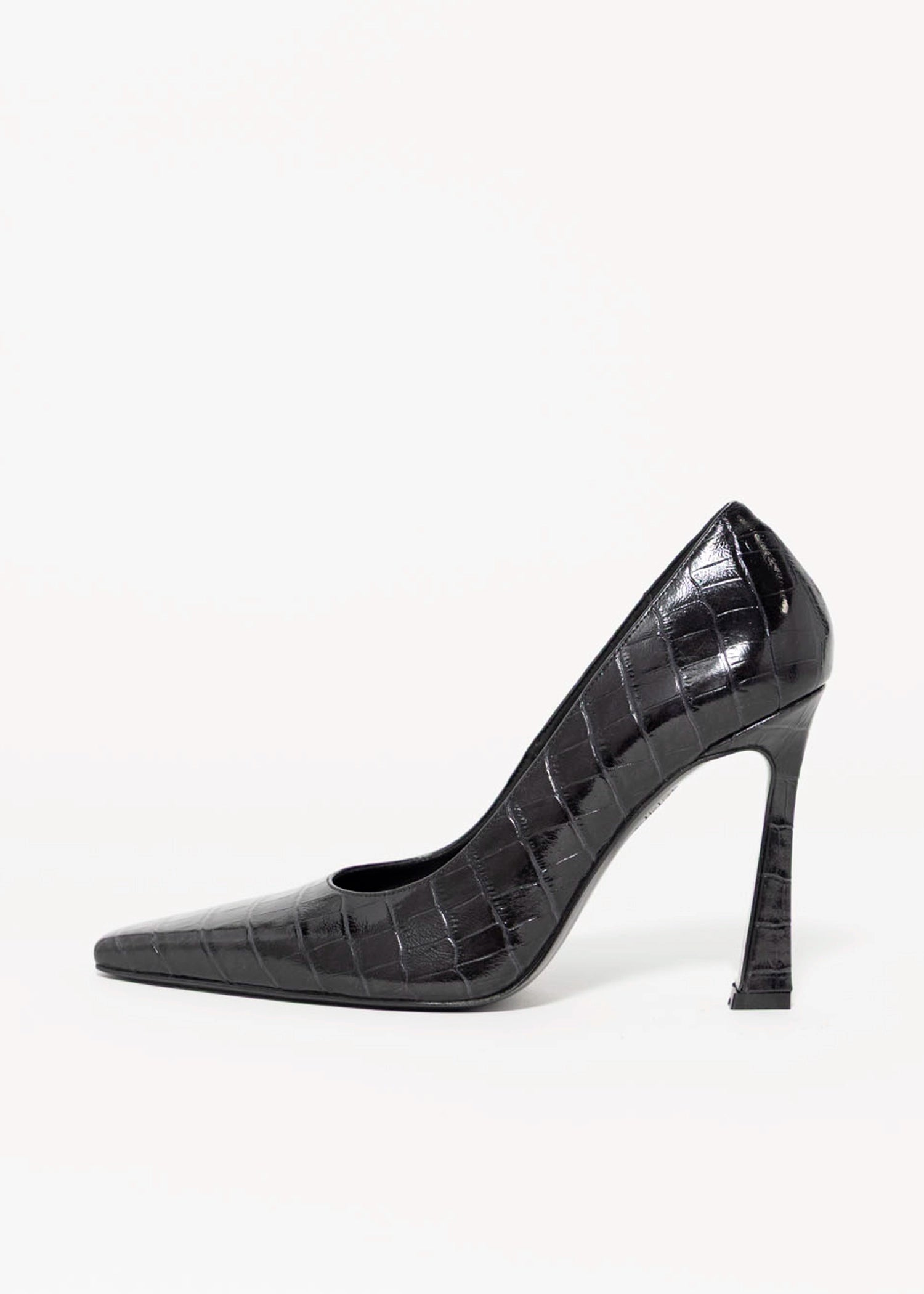 swatch_Black Croco nova roma high heel pump