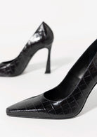 swatch_Black Croco nova roma high heel pump