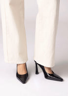 swatch_Black Croco nova roma high heel pump