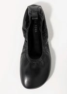 swatch_Black Leather ruched flat