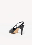 swatch_Black Eel nova roma pointed toe leather slingback pump