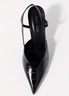 swatch_Black Eel nova roma pointed toe leather slingback pump