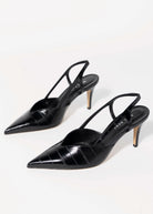 swatch_Black Eel nova roma pointed toe leather slingback pump