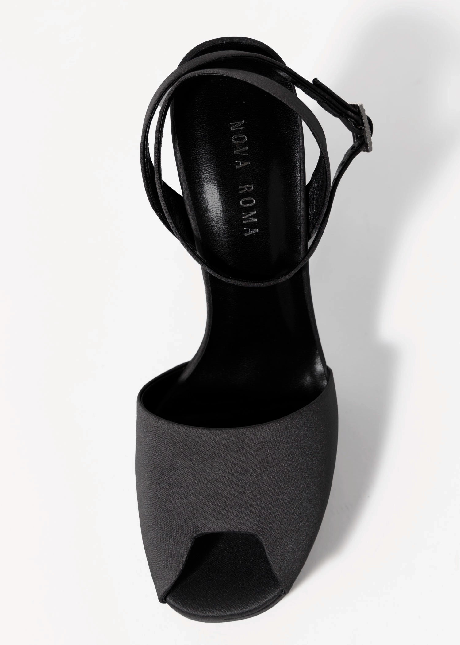 swatch_Black Satin nova roma satin platform heels