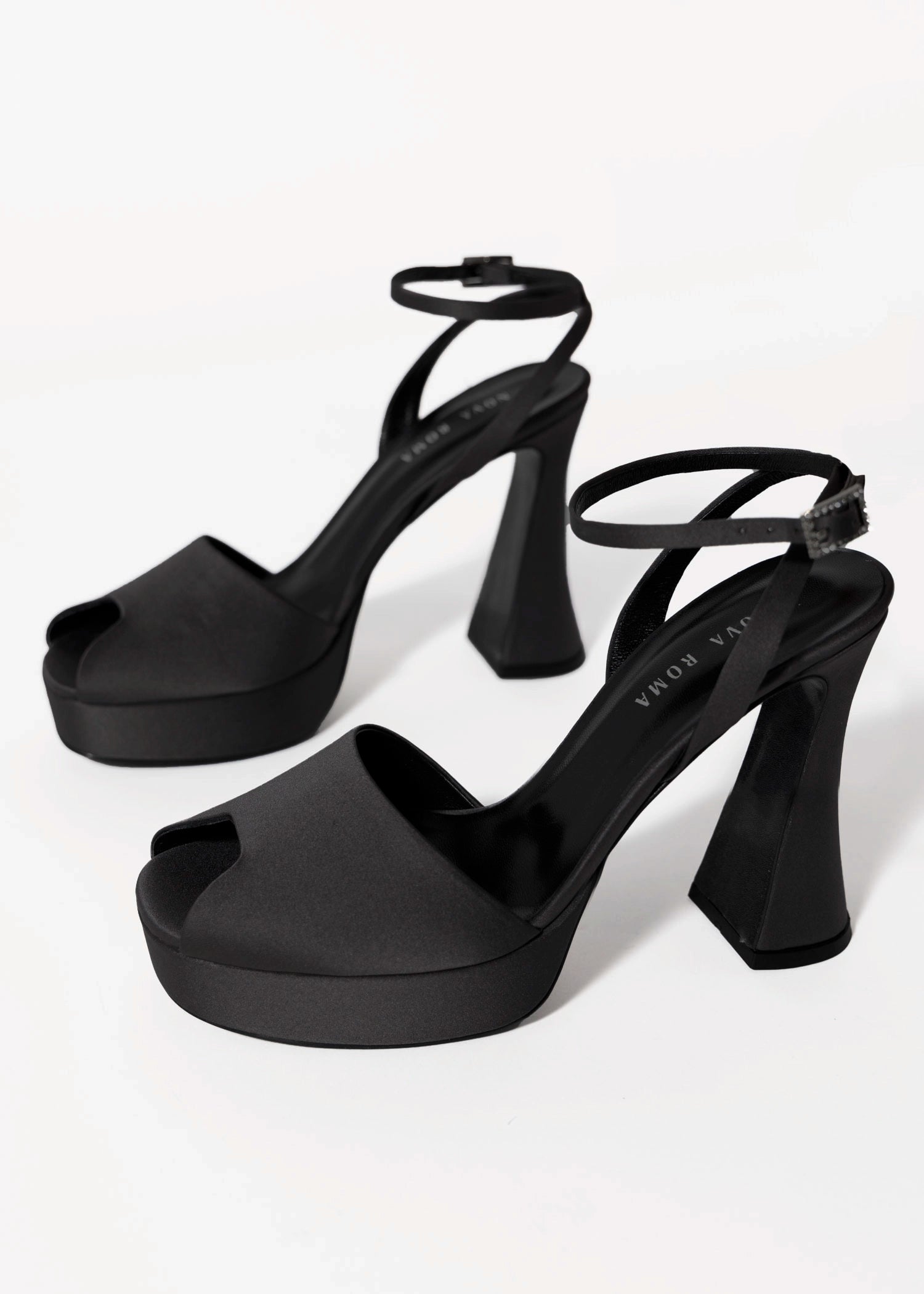 swatch_Black Satin nova roma satin platform heels