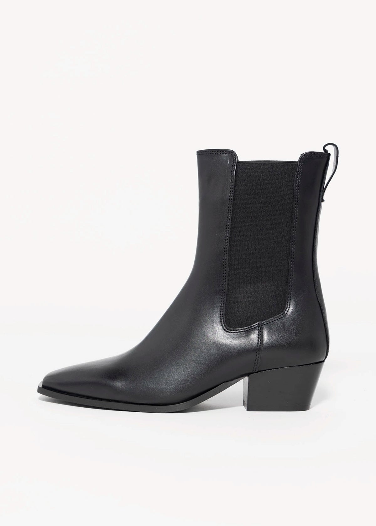 swatch_Black Leather nova roma western leather chelsea boot
